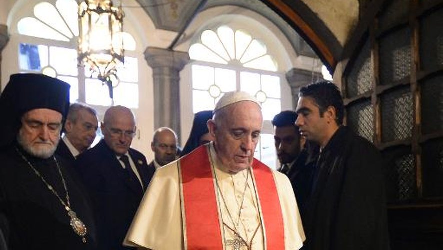 Le pape François à l'église Saint George à Istanbul, le 30 novembre 2014 dans le cadre de sa visite officielle en Turquie