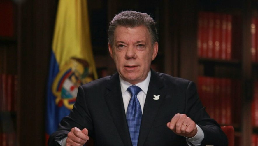 Le président colombien Juan Manuel Santos le 10 octobre 2016 à Bogota