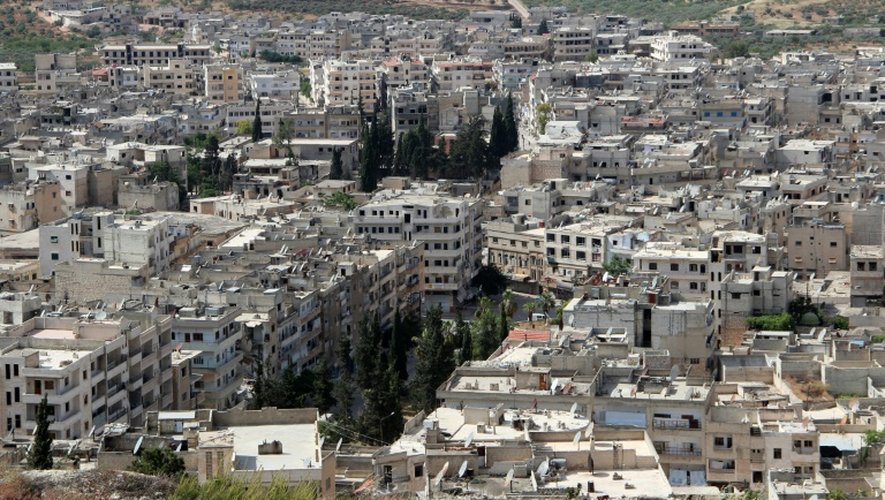 Vue générale sur Ariha, dans le nord-ouest de la Syrie, le 29 mai 2015