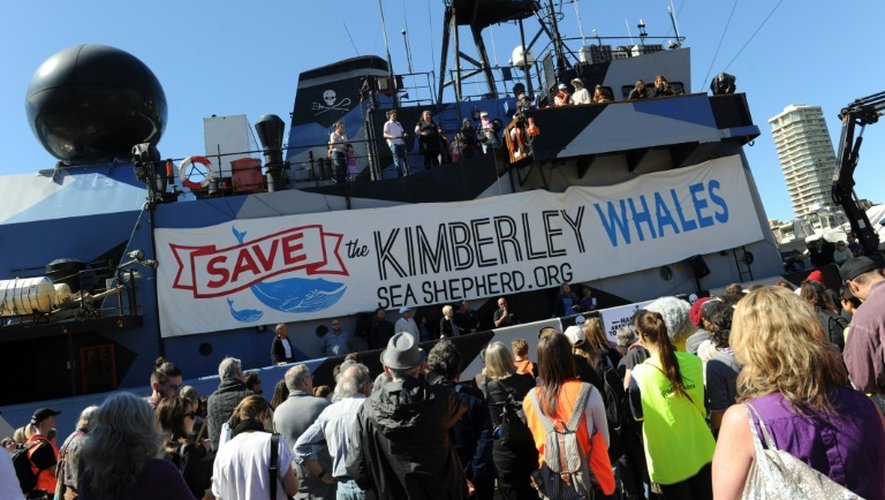 Le navire "Steve Irwin" de l'association écologiste Sea Shepherd dans le port de Sydney, le 2 septembre 2012
