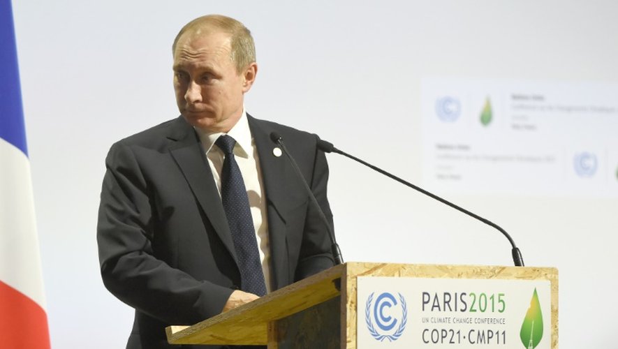 Le président russe Vladimir Poutine lors de la COP21 à Paris, le 30 octobre 2015