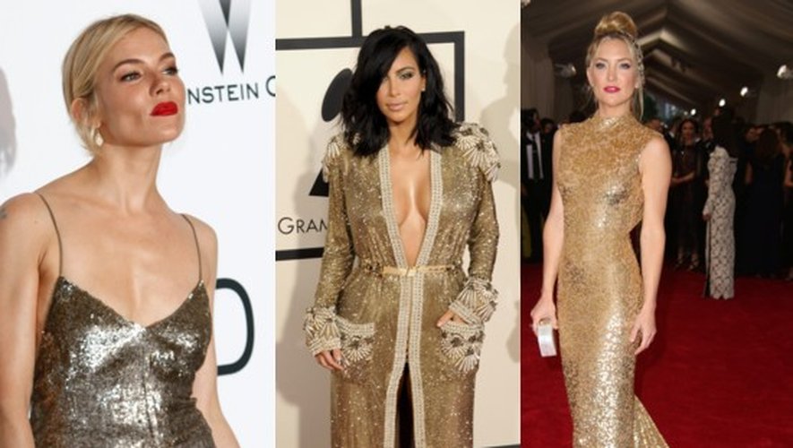 Tenue de fêtes : Des looks dorées pour être aussi sexy que Sienna Miller, Kim Kardashian ou Kate Hudson