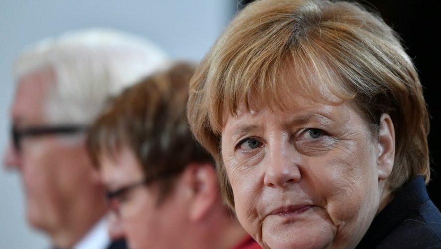 La chancelière allemande Angela Merkel, le 12 octobre 2016 à Berlin