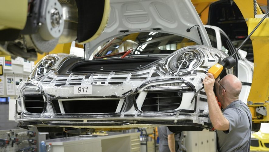 Une usine Porsche à Stuttgart, le 10 mars 2015