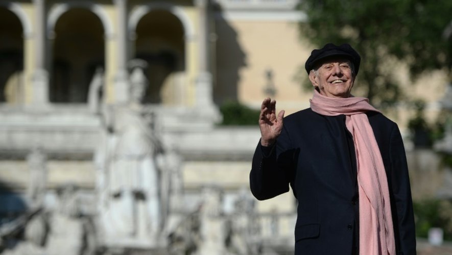 L'écrivain italien Dario Fo, prix Nobel de littérature en 1997, le 3 juin 2016 à Rome