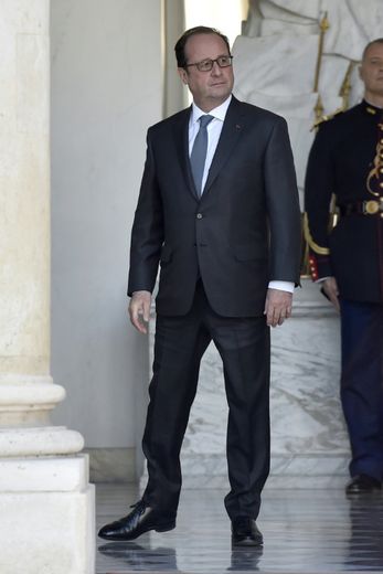 Le président François Hollande au palais de l'Elysée, le 12 octobre 2016 à Paris