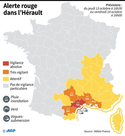 Alerte rouge dans l'Hérault