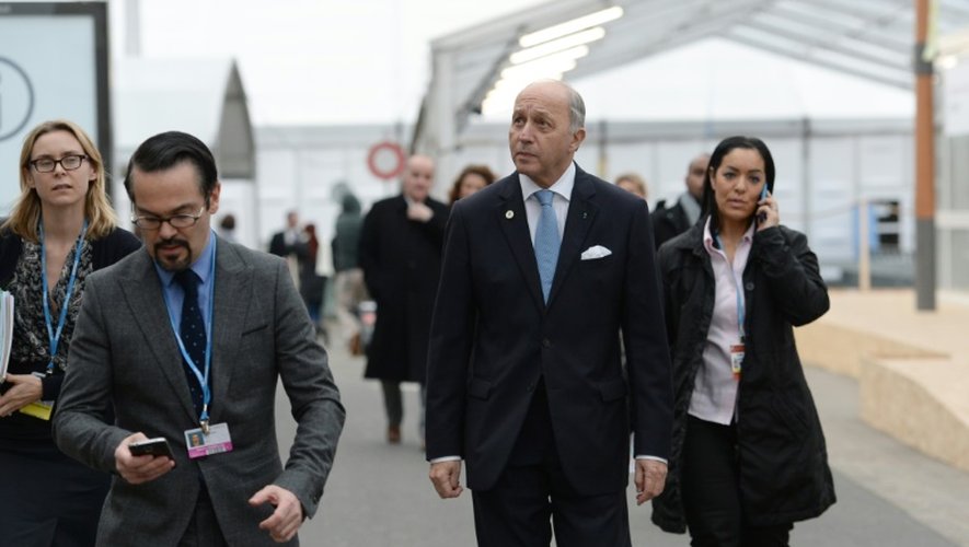 Le chef de la diplomatie française Laurent Fabius, le 2 décembre 2015 au Bourget