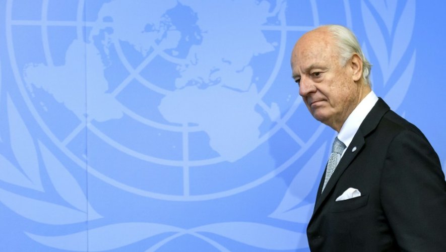 L'envoyé spécial de l'ONU pour la Syrie, Staffan de Mistura, dans les bureaux de l'ONU à Genève le 6 octobre 2016.