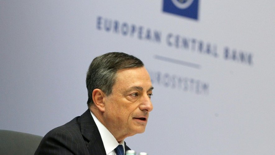 Mario Draghi, président de la BCE, à Francfort le 3 décembre 2015, lors d'une conférence de presse