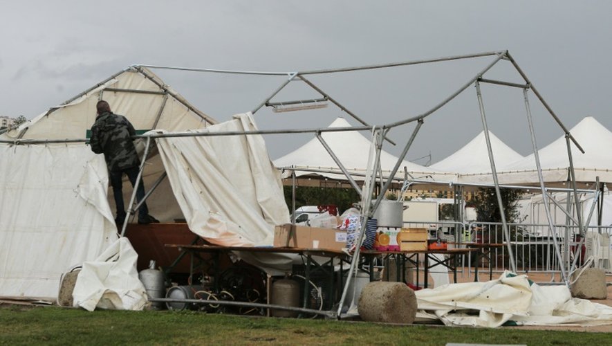 Dégâts après une mini-tornade, le 14 octobre 2016 à Ajaccio