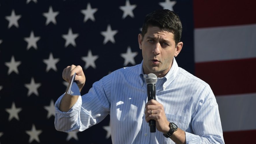 Le président de la majorité républicaine de la Chambre des représentants, Paul Ryan à Elkhorn dans le Wisconsin, le 8 octobre 2016