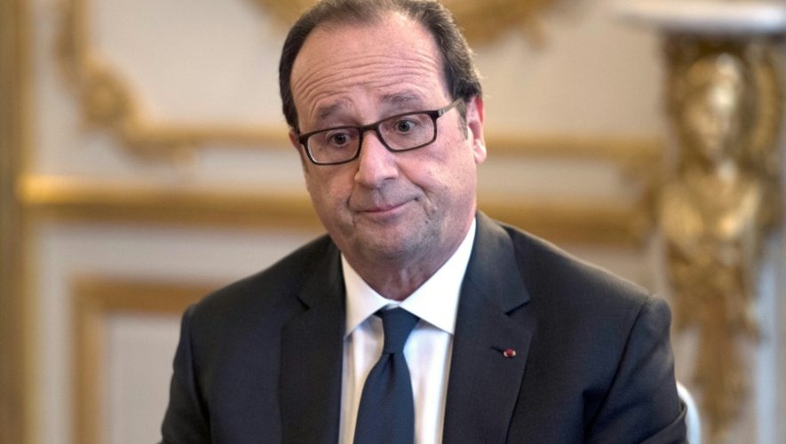 Le président de la République François Hollande au palais de l'Élysée à Paris le 14 octobre 2016.