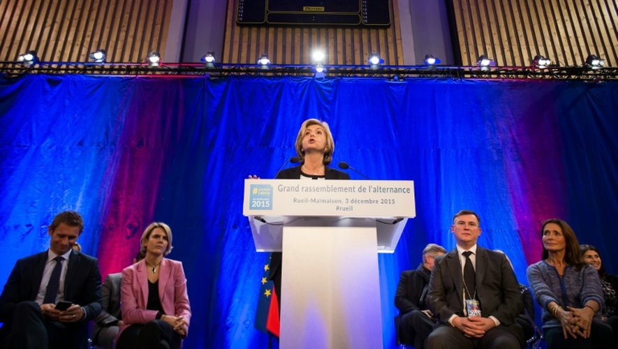 Valérie Pécresse, tête de liste de la droite pour l'Ile-de-France, le 3 décembre 2015 à Reuil-Malmaison, près de Paris