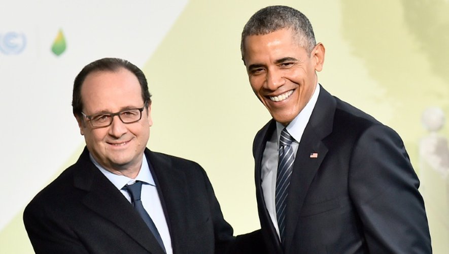 François Hollande et Barack Obama à Paris le 30 novembre 2015 pour l'ouverture de la COP21
