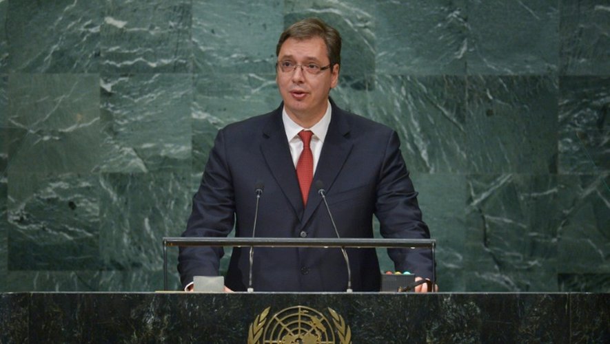 Le Premier ministre serbe Aleksandar Vucic aux Nations Unies, le 22 septembre 2016 à New York