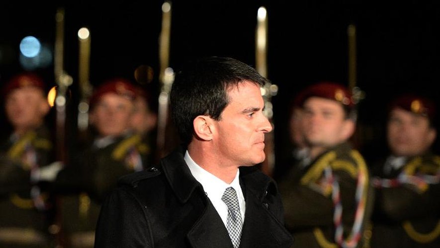 Le Premier ministre Manuel Valls à Prague le 8 décembre 2014