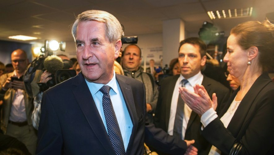 Philippe Richert des Républicains au siège du parti à Strasbourg le 6 décembre 2015