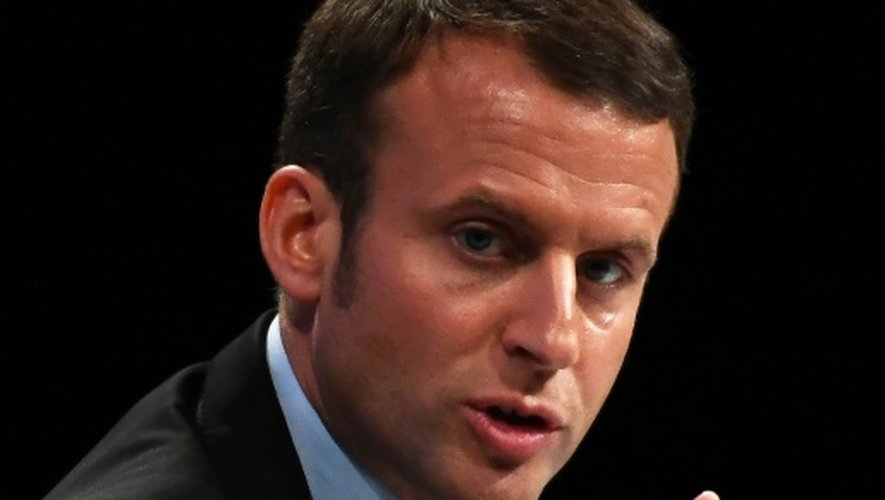 Emmanuel Macron lors d'un meeting le 18 octobre 2016 à Montpellier