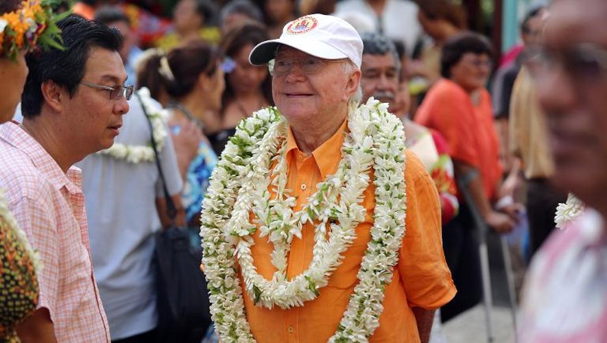 Gaston Flosse le 28 septembre 2014 à  Papeete