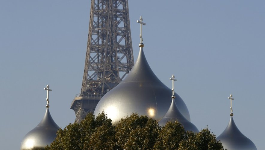 La cathédrale orthodoxe russe de la sainte-Trinité, quai Branly à Paris, le 12 octobre 2016