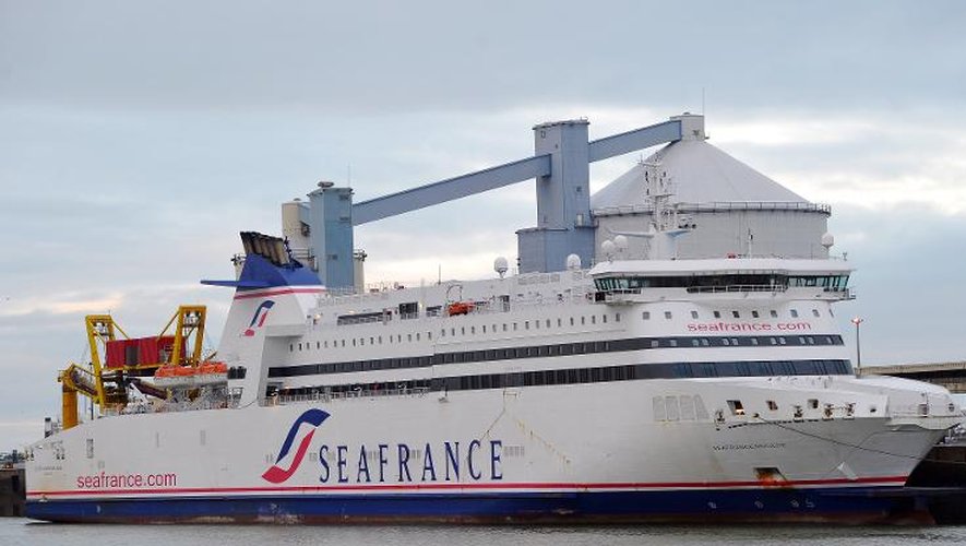 Un ferry de la compagnie SeaFrance le 10 janvier 2012 à Calais