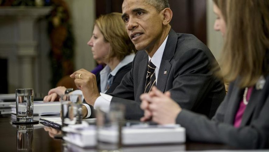 Le président Barack Obama le 12 décembre 2014 à la Maison Blanche à New York