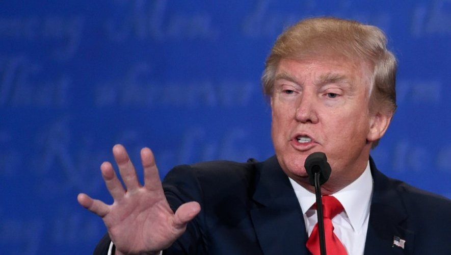 Donald Trump lors du 3ème et dernier débat, le 20 octobre 2016 à l'Université du Nevada à Las Vegas