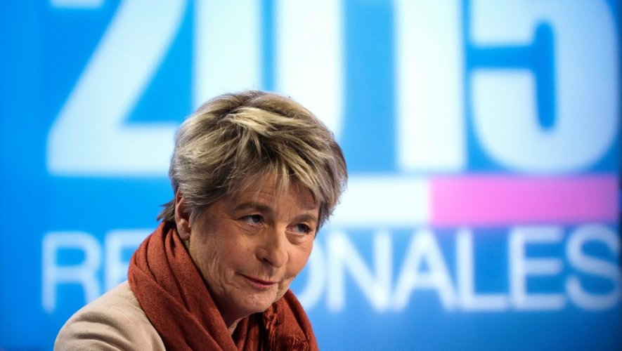 La candidate socialiste en Bourgogne-Franche-Comté, Marie-Guite Dufay, le 9 décembre 2015 à Dijon