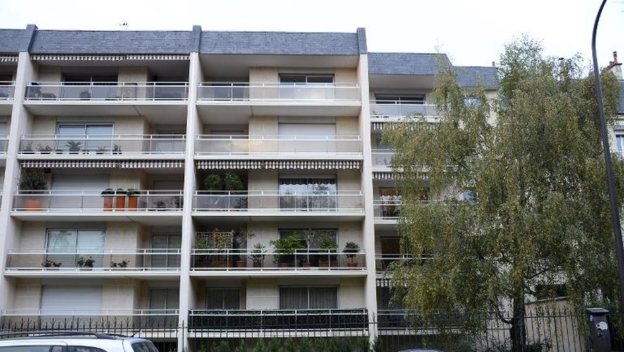 Vue en date du 29 octobre 2014 du l'immeuble à Paris, dans lequel se trouve l'appartement de Thierry Lepaon