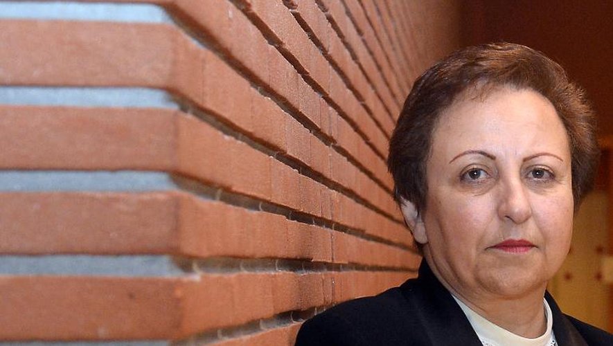 L'Iranienne Shirin Ebadi, prix Nobel de la paix 2003, le 12 décembre 2014 à Rome
