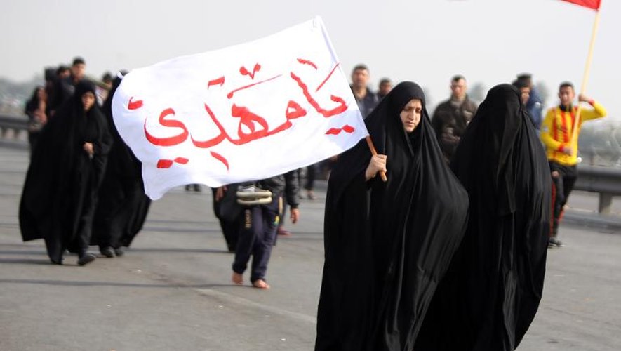Femmes chiites en pélerinage à Kerbala en Irak, le 9 décembre 2014