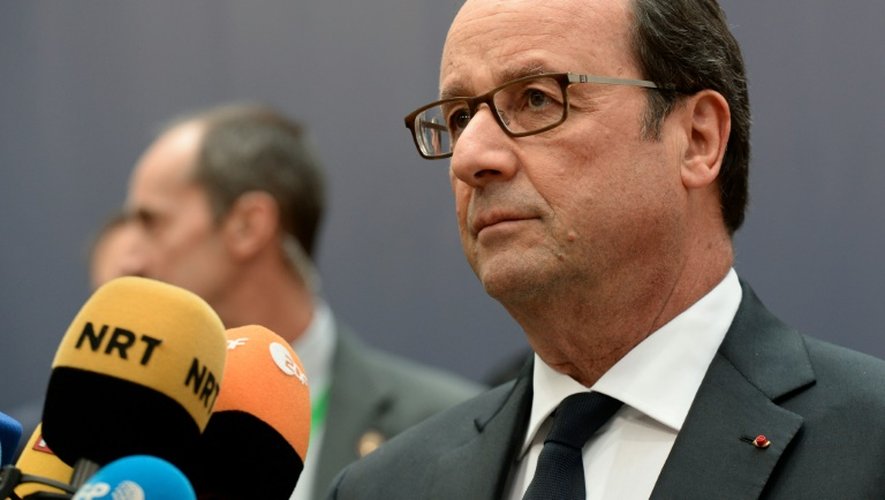 Le président François Hollande au sommet européen de Bruxelles le 20 octobre 2016