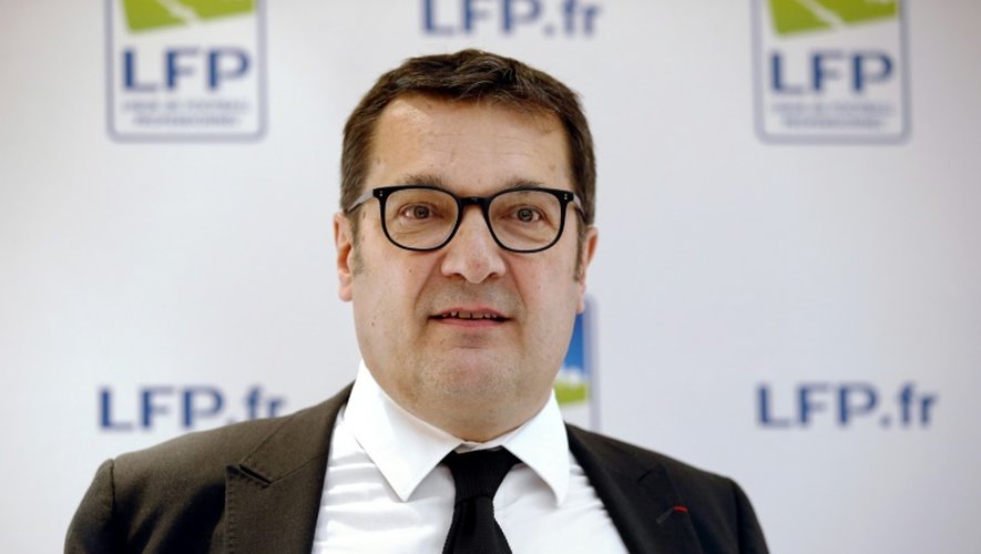Le directeur général de la LFP Didier Quillot en conférence de presse, le 27 mai 2016 à Paris