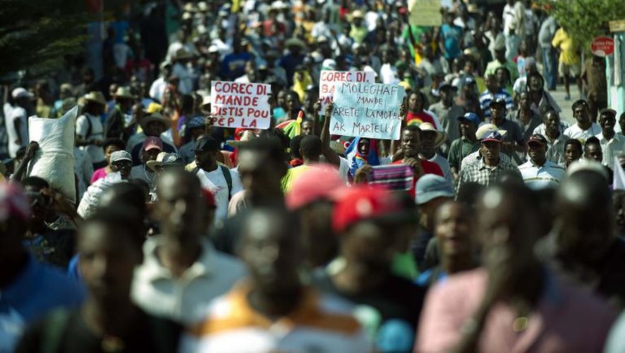 Manifestation anti-gouvernementale le 13 décembre 2014 à Port-au-Prince