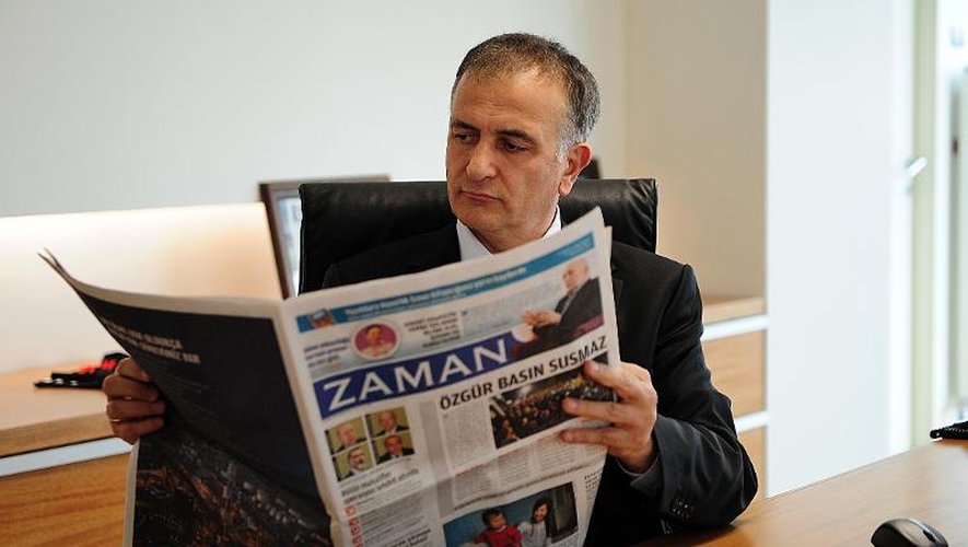 Ekrem Dumanli, rédacteur en chef de Zaman l'un des grands quotidiens en Turquie, le 14 décembre 204 dans son bureau à Istanbul 
