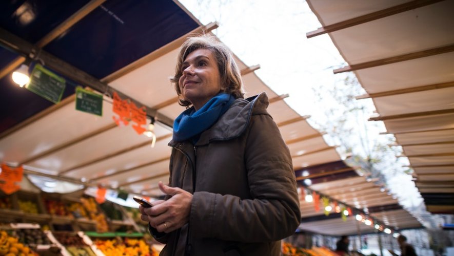 Valérie Pécresse, sur un marché du 5è arrondissement à Paris, le 10 décembre 2015
