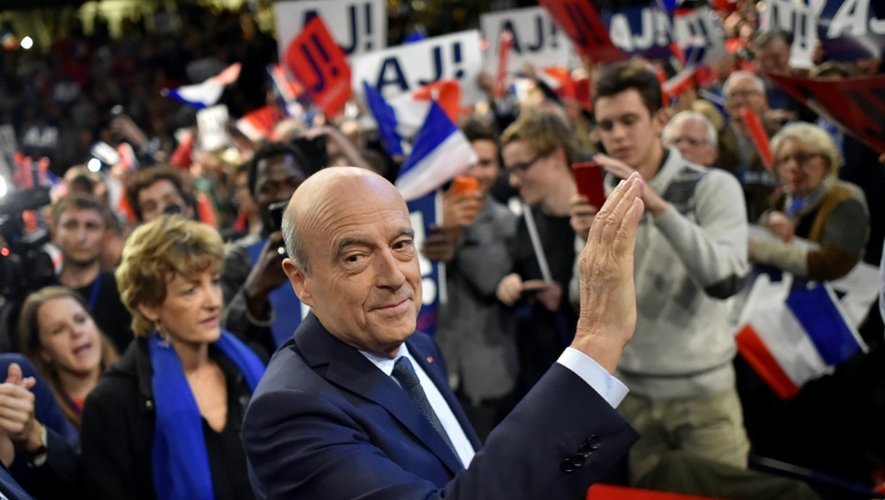 Le candidat à la primaire de la droite et du centre Alain Juppé à Rennes le 19 octobre 2016