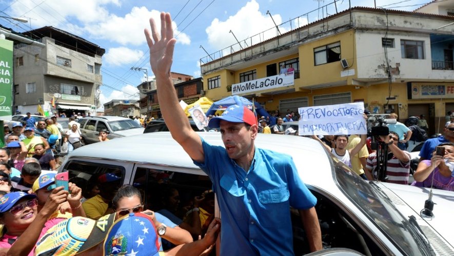 Le leader de l'opposition vénézuélienne Henrique Capriles, le 12 octobre 2016 à Caracas