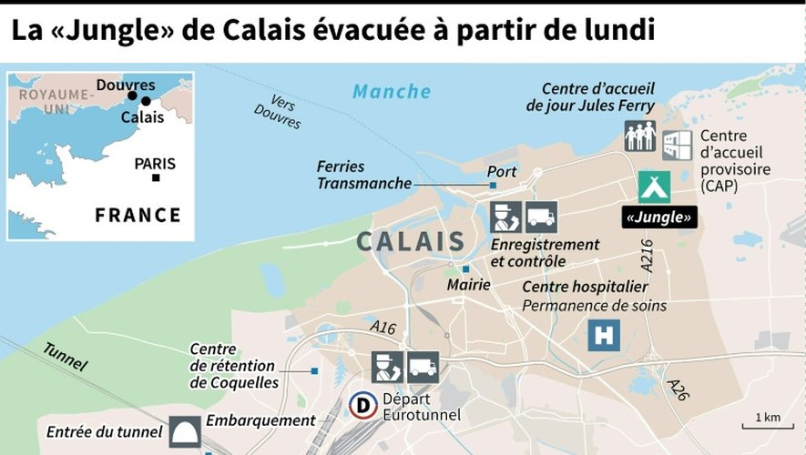 La "Jungle" de Calais évacuée à partir de lundi