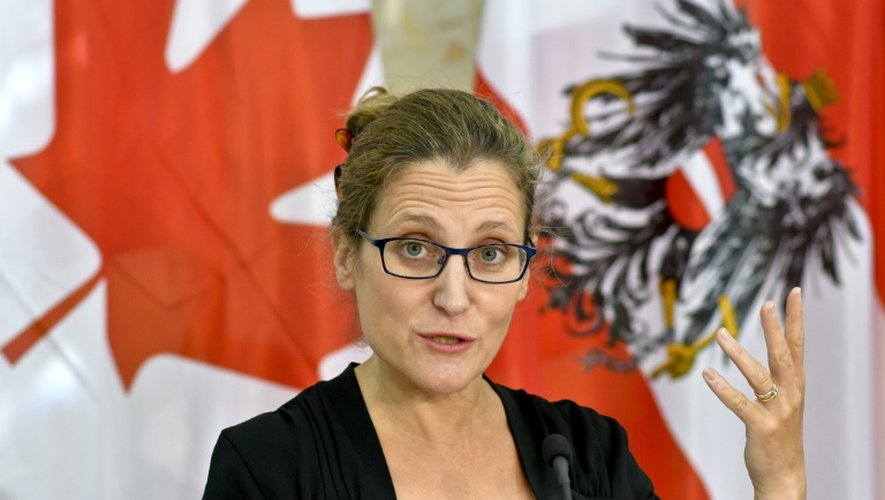 La ministre canadienne du Commerce, Chrystia Freeland, le 21 septembre 2016 à Vienne