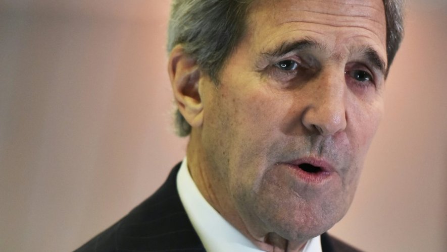 Le secrétaire d'Etat américain, John Kerry, le 11 décembre 2015 à la COP21 à Paris