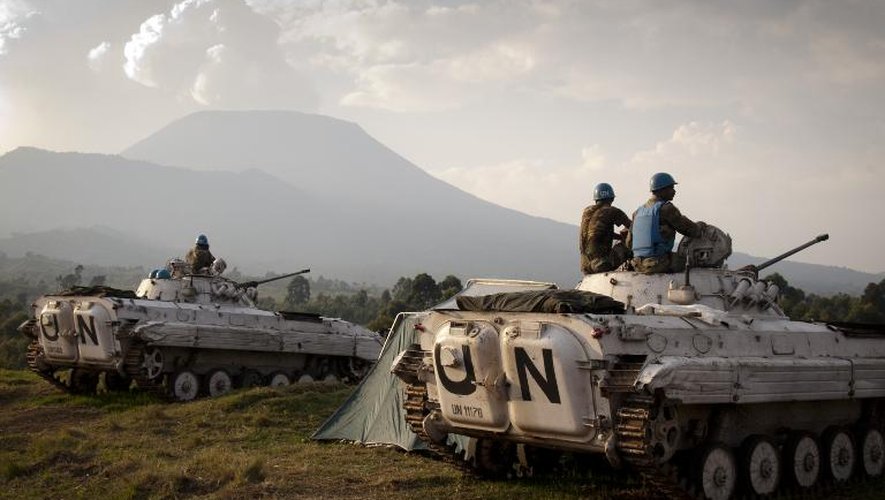 Des soldats de la Monusco près de Goma le 13 août 2012