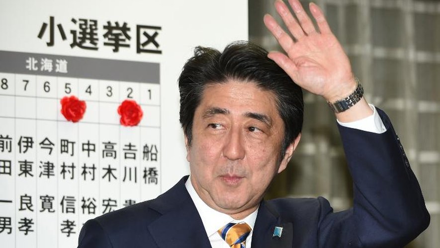 Le Premier ministre japonais Shinzo Abe à Tokyo le 14 décembre 2014