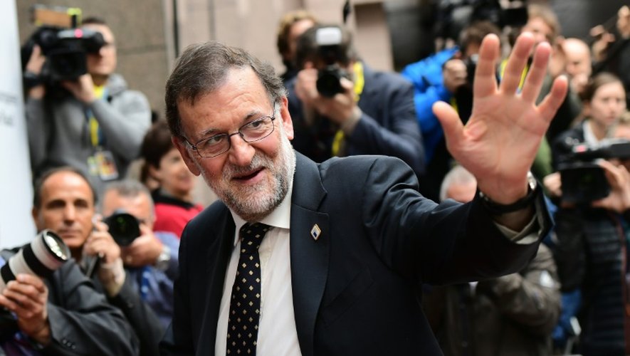 Le Premier ministre espagnol Mariano Rajoy à Bruxelles le 20 octobre 2016