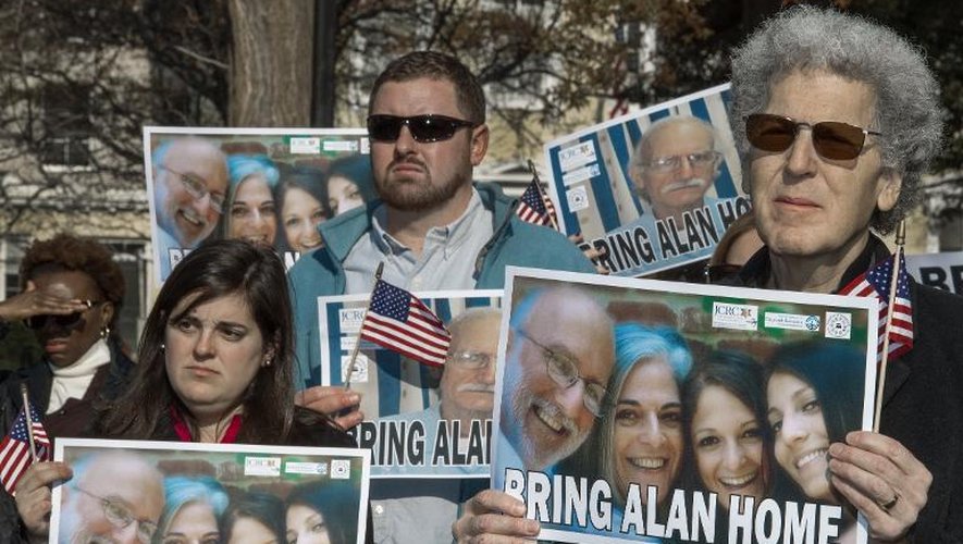 Manifestation pour demander la libération de l'Américain Alan Gross, le 3 décembre 2013 à Washington