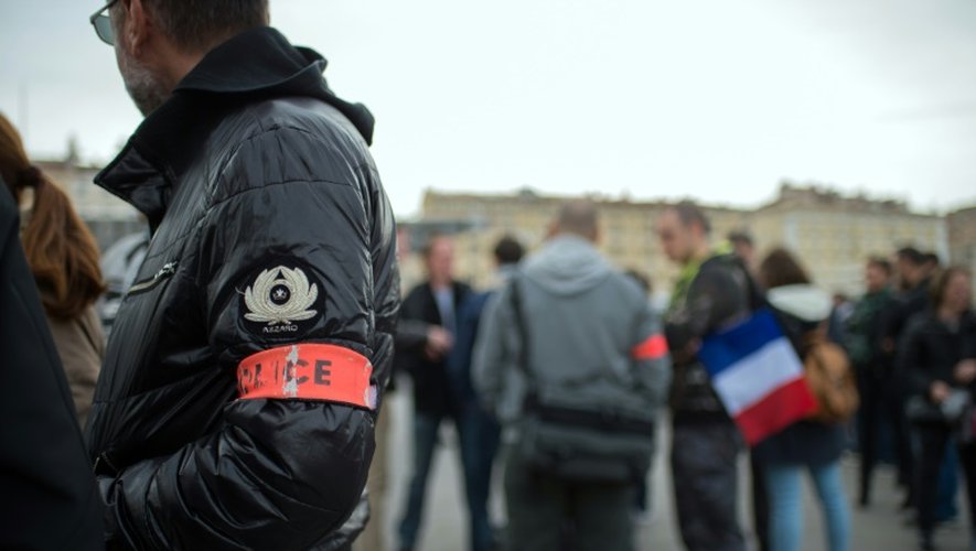 Les policiers en colère se sont rassemblés à Marseille, le 23 October 2016