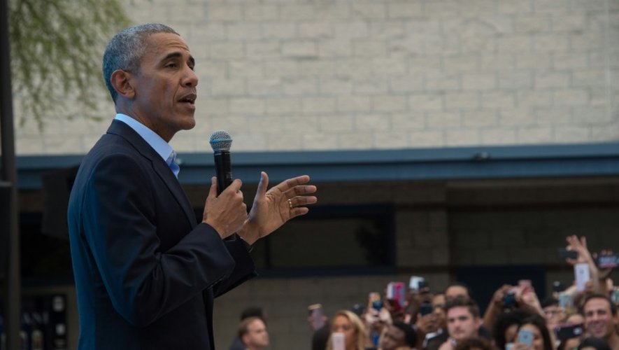 Le président Barack Obama apporte son soutien à la campagne démocrate, à Las vegas, le 23 octobre 2016