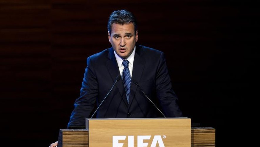Michael Garcia, auteur d'un rapport sur les conditions d'attribution des Mondiaux 2018 et 2022, lors du 64e congrès de la Fifa à Sao Paulo, le 11 juin 2014