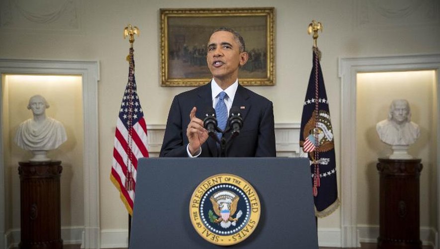 Le président américain Barack Obama, le 17 décembre 2014 à la Maison blanche